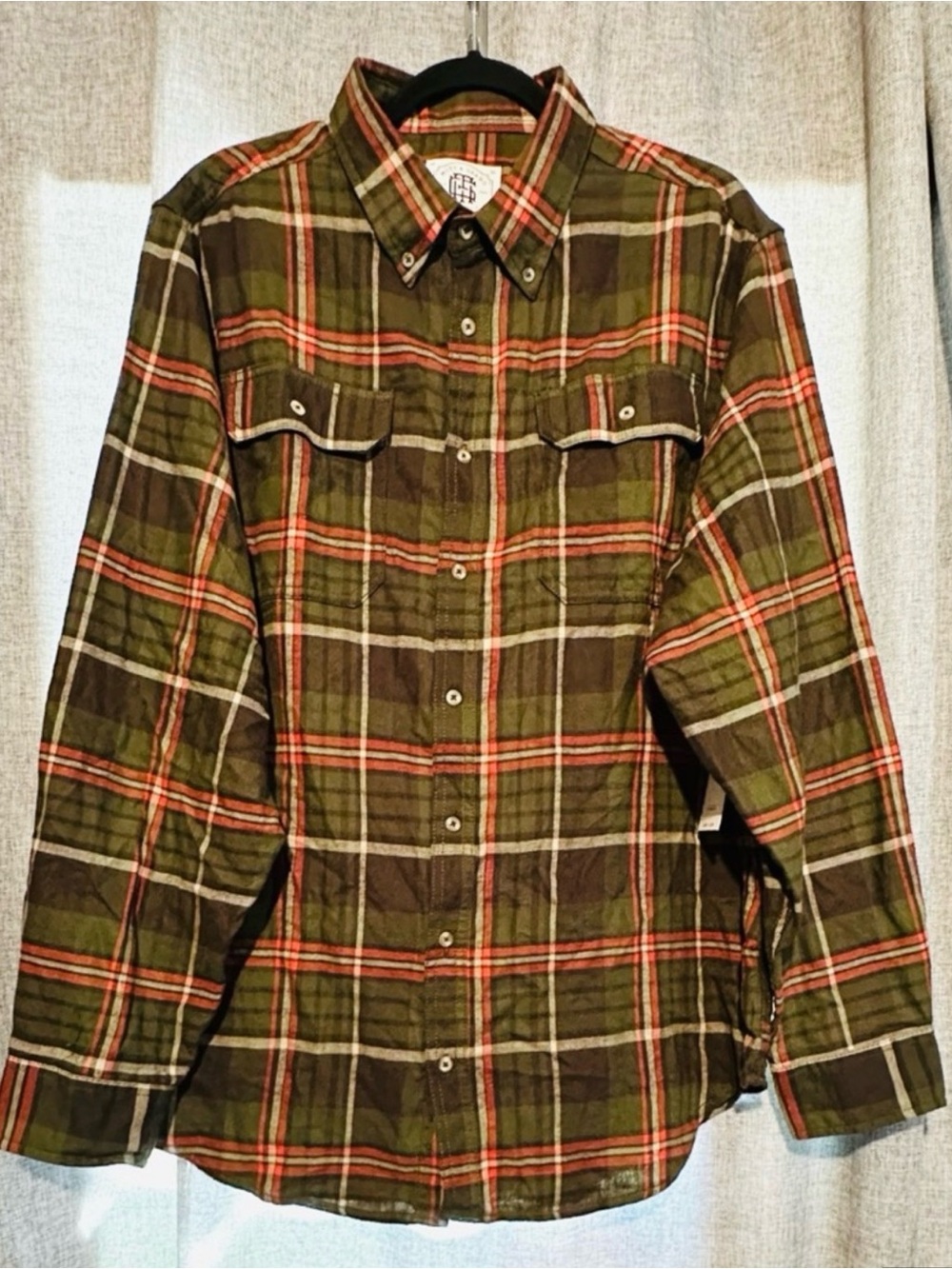 NWT Mott & Grand Plaid Flannel Men's  Western Outdoor Button-Down Shirt